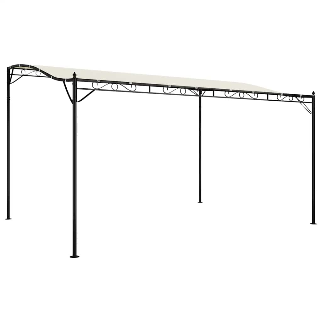 VidaXL Markise 4x3 m 180 g m² Stoff und Stahl cremefarben