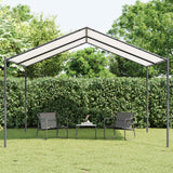 Vidaxl paviljoen 4 x 4 x 2,6 m wit staal en polyester 180 gsm