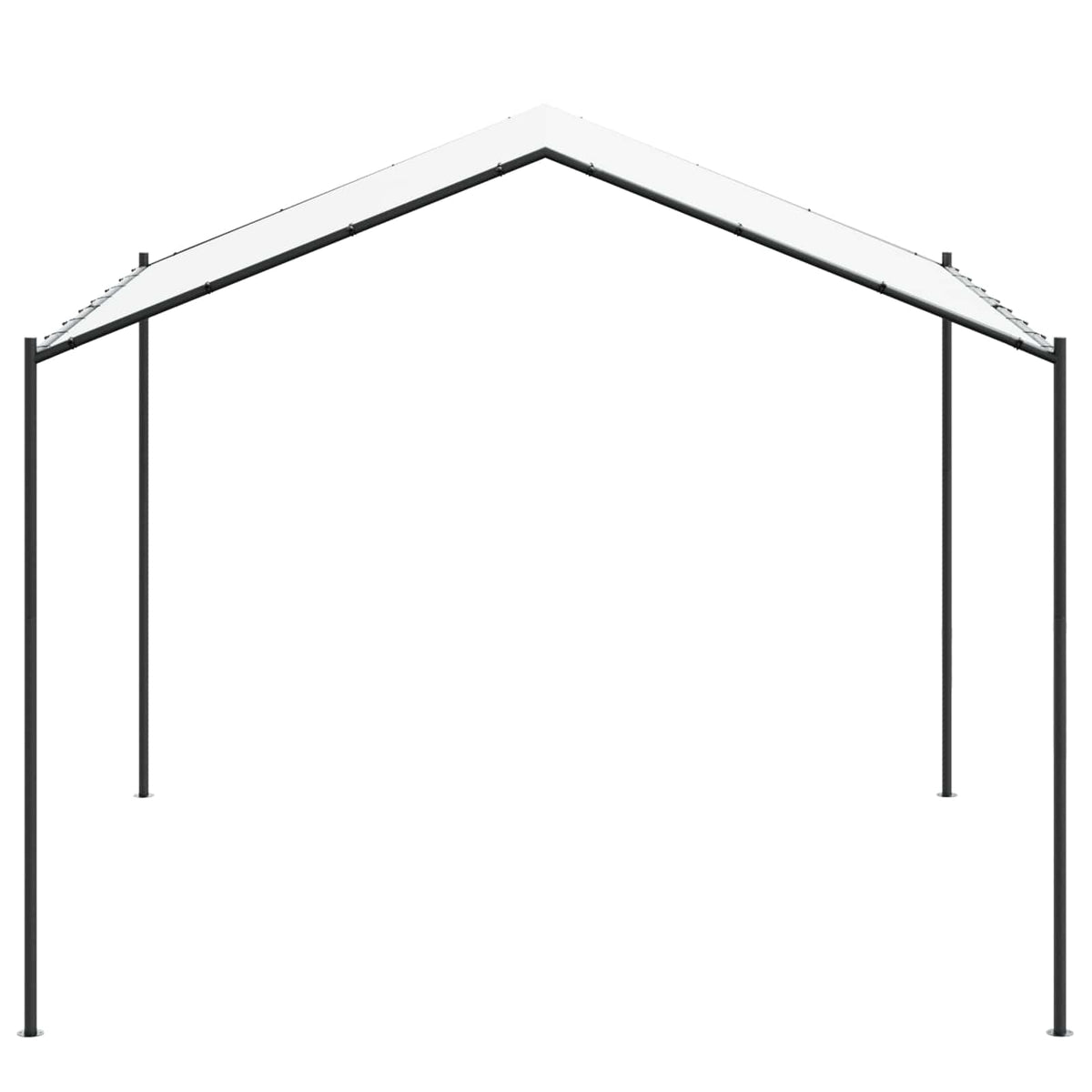 Vidaxl paviljoen 4 x 4 x 2,6 m wit staal en polyester 180 gsm
