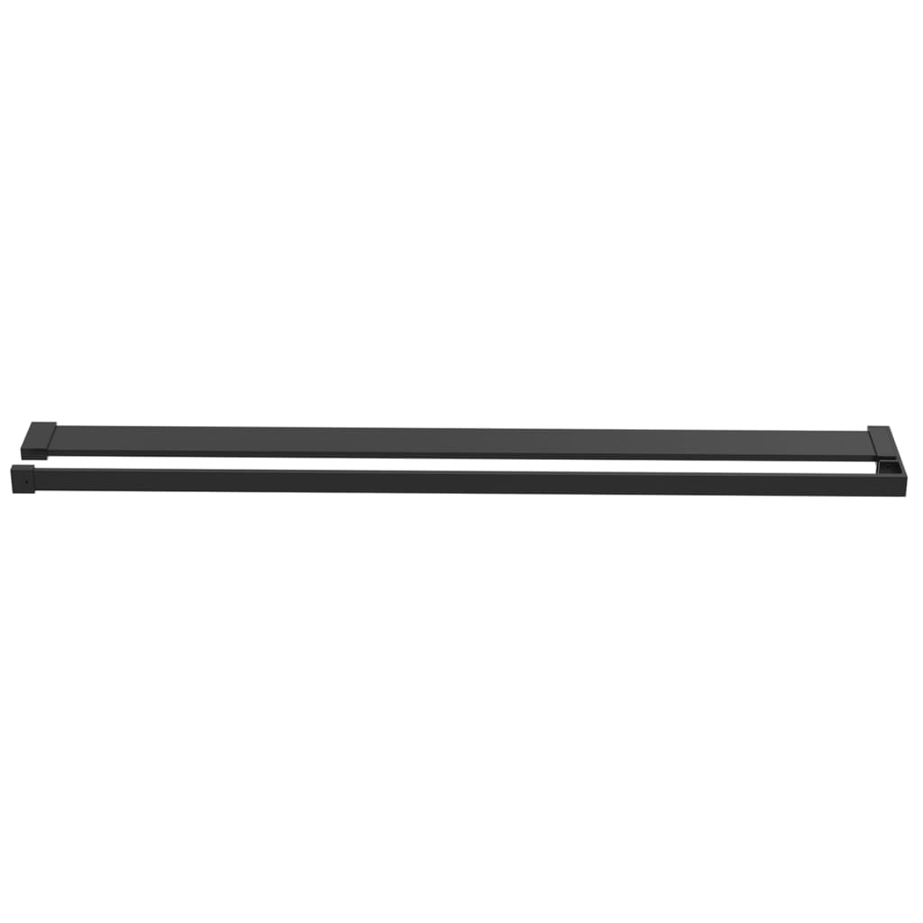 Vidaxl -Dusche für Gehen -in Duschwand 100 cm Aluminium Schwarz