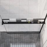 Vidaxl -Dusche für Gehen -in Duschwand 100 cm Aluminium Schwarz