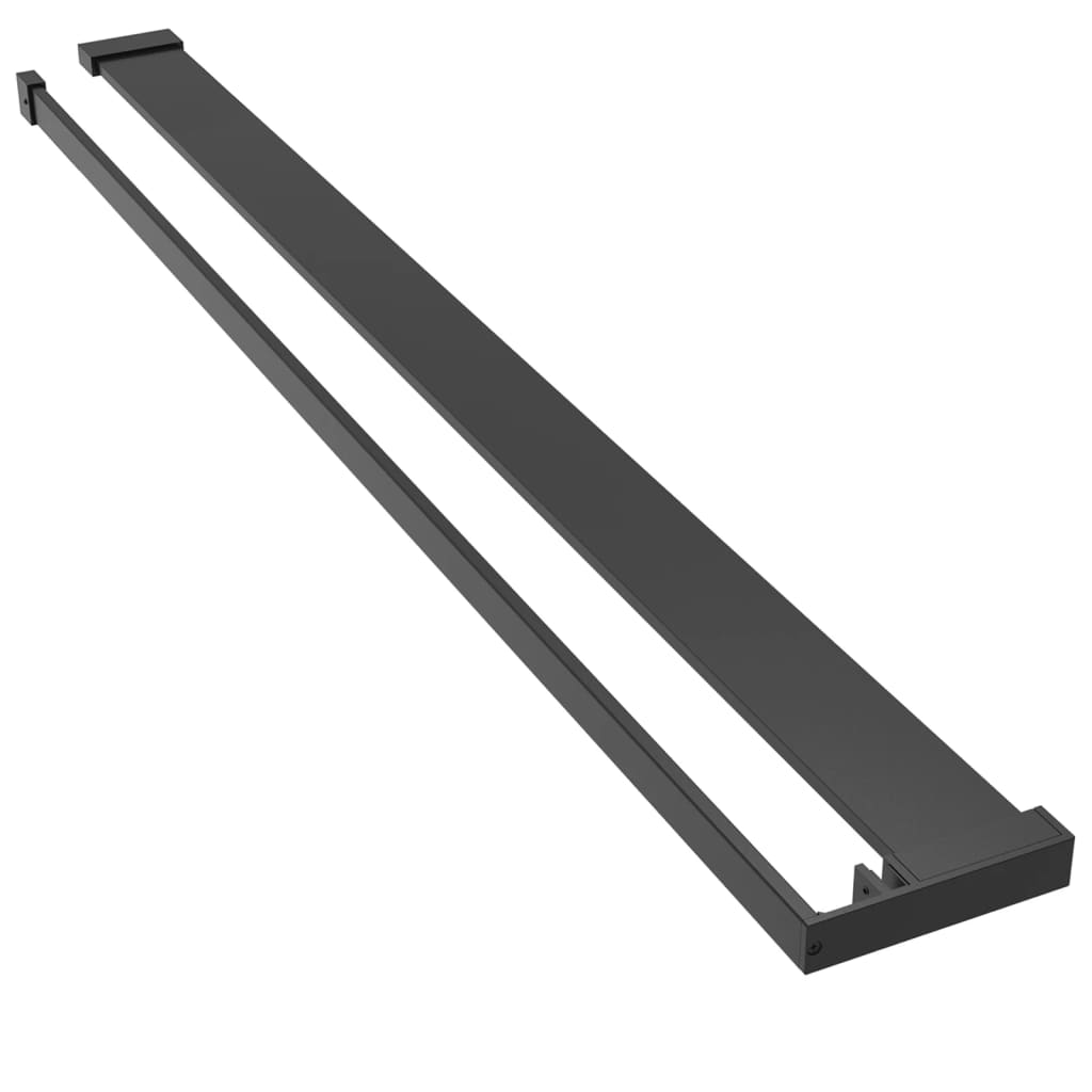Vidaxx Duschregal für begehbare Duschwand 115 cm Aluminium schwarz