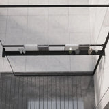Vidaxx Duschregal für begehbare Duschwand 118 cm Aluminium schwarz