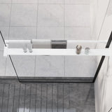 Vidaxl Walkschep für Gehen -in Duschwand 80 cm Aluminium Weiß