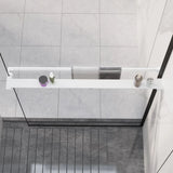 Vidaxl Walkschop für Walk -In -Duschwand 90 cm Aluminium weiß