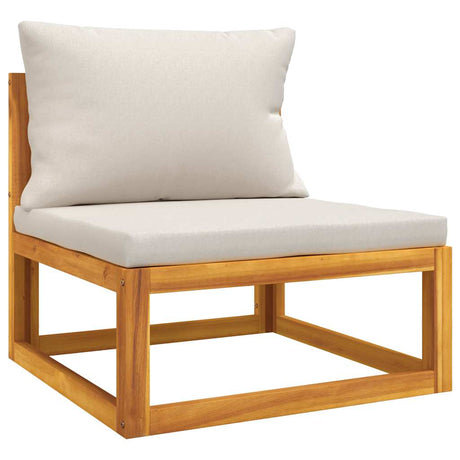 Vidaxl 2-delige loungeset met kussens massief acaciahout