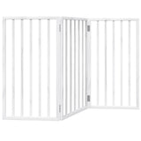 Vidaxx faltbares Hundegitter 3 Paneele weiß 150 cm Pappelholz