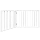 Vidaxx faltbares Hundegitter 2 Paneele weiß 160 cm Pappelholz
