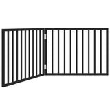 Vidaxx faltbares Hundegitter 2 Paneele schwarz 160 cm Pappelholz