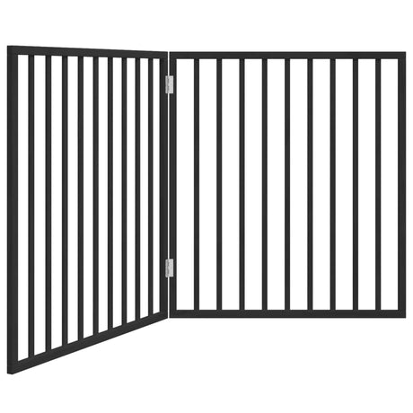 Vidaxx faltbares Hundegitter 2 Paneele schwarz 160 cm Pappelholz