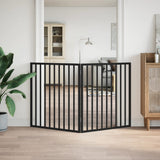 Vidaxx faltbares Hundegitter 2 Paneele schwarz 160 cm Pappelholz