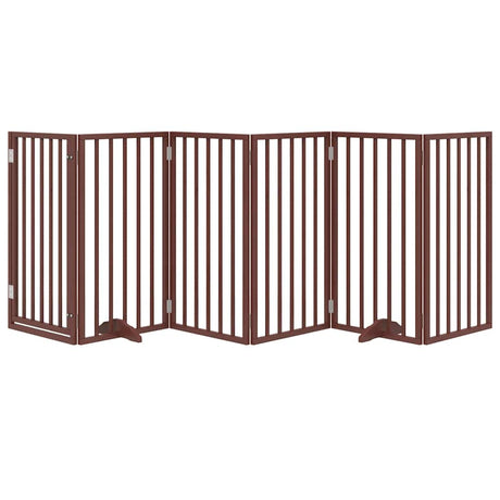Vidaxx faltbares Hundegitter 6 Paneele 300 cm Pappelholz braun