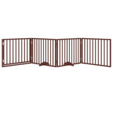 Vidaxx faltbares Hundegitter 4 Paneele 320 cm Pappelholz braun