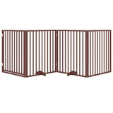 Vidaxx faltbares Hundegitter 4 Paneele 320 cm Pappelholz braun