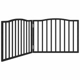 Vidaxx faltbares Hundegitter 2 Paneele 160 cm Pappelholz schwarz