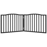 Vidaxx faltbares Hundegitter 2 Paneele 160 cm Pappelholz schwarz