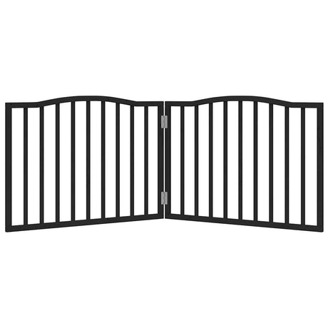 Vidaxx faltbares Hundegitter 2 Paneele 160 cm Pappelholz schwarz