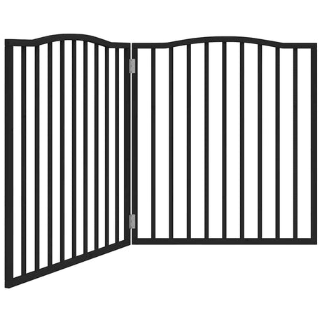 Vidaxx faltbares Hundegitter 2 Paneele 160 cm Pappelholz schwarz