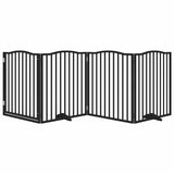 Vidaxx faltbares Hundegitter 4 Paneele 320 cm Pappelholz schwarz