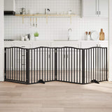 Vidaxx faltbares Hundegitter 4 Paneele 320 cm Pappelholz schwarz