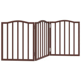 Vidaxl faltbares Hundegitter 3 Paneele 150 cm Pappelholz braune Eiche