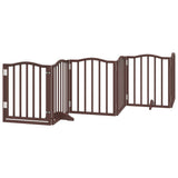 Vidaxl faltbares Hundegitter 6 Paneele 300 cm Pappelholz braune Eiche