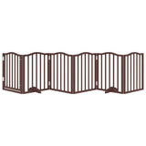 Vidaxl faltbares Hundegitter 6 Paneele 300 cm Pappelholz braune Eiche