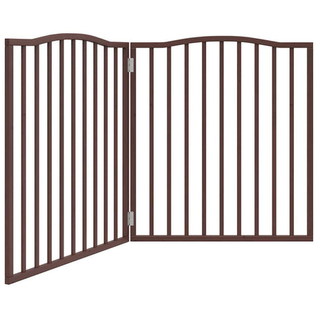 Vidaxx faltbares Hundegitter 2 Paneele 160cm Pappelholz braune Eiche