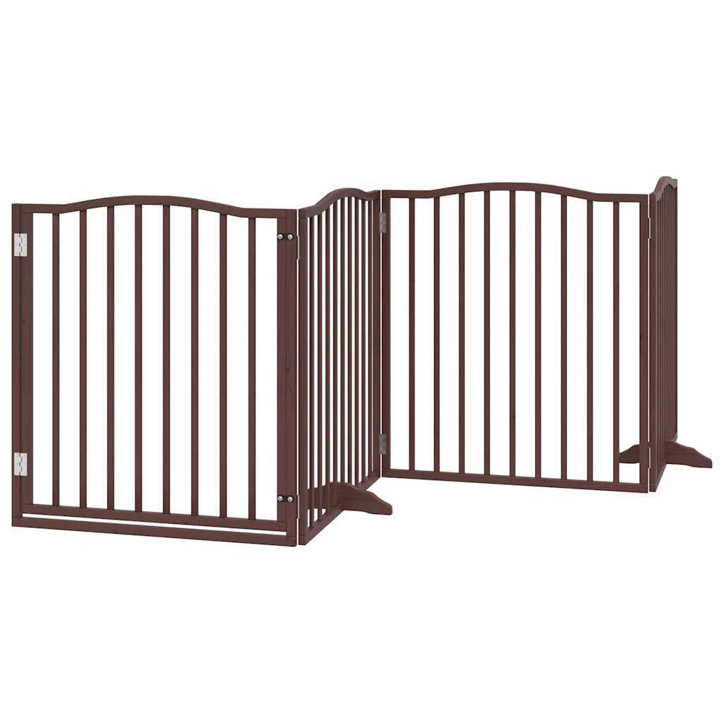 Vidaxx faltbares Hundegitter 4 Paneele 320cm Pappelholz braune Eiche