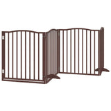 Vidaxx faltbares Hundegitter 4 Paneele 320cm Pappelholz braune Eiche
