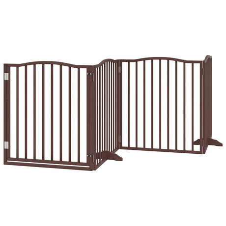 Vidaxx faltbares Hundegitter 4 Paneele 320cm Pappelholz braune Eiche