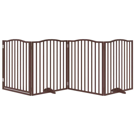 Vidaxx faltbares Hundegitter 4 Paneele 320cm Pappelholz braune Eiche