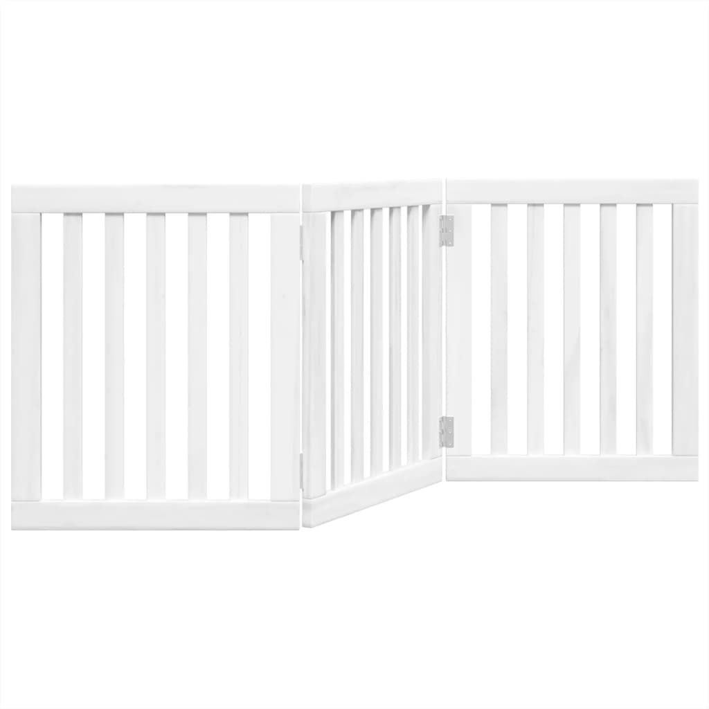 Vidaxx faltbares Hundegitter 3 Paneele 150 cm Pappelholz weiß