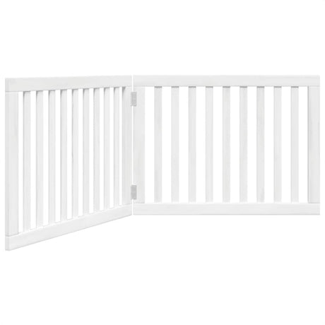 Vidaxx faltbares Hundegitter 2 Paneele 160 cm Pappelholz weiß