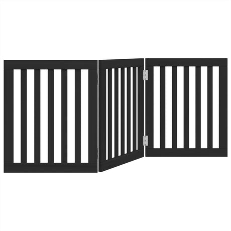 Vidaxx faltbares Hundegitter 3 Paneele 150 cm Pappelholz schwarz