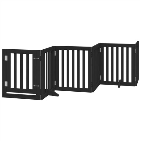 Vidaxx faltbares Hundegitter 6 Paneele 300 cm Pappelholz schwarz