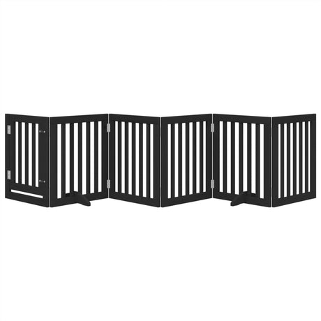 Vidaxx faltbares Hundegitter 6 Paneele 300 cm Pappelholz schwarz