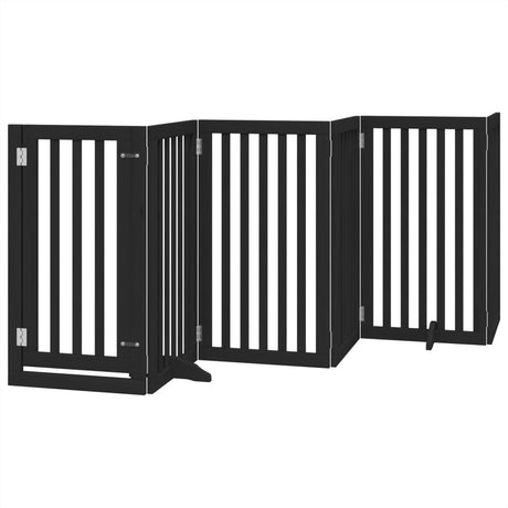 Vidaxx faltbares Hundegitter 6 Paneele 300 cm Pappelholz schwarz