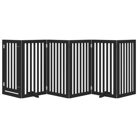 Vidaxx faltbares Hundegitter 6 Paneele 300 cm Pappelholz schwarz