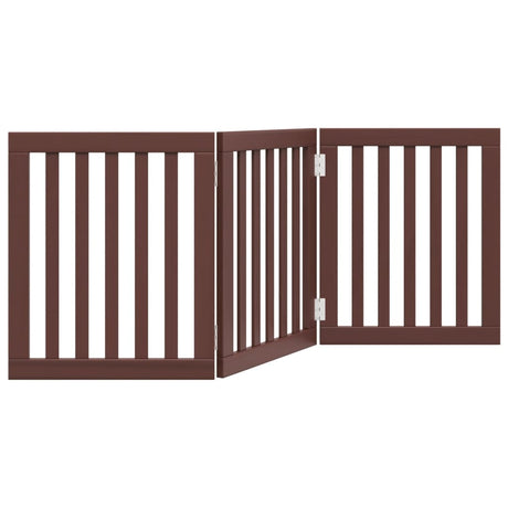 Vidaxl faltbares Hundegitter 3 Paneele 150 cm Pappelholz braun