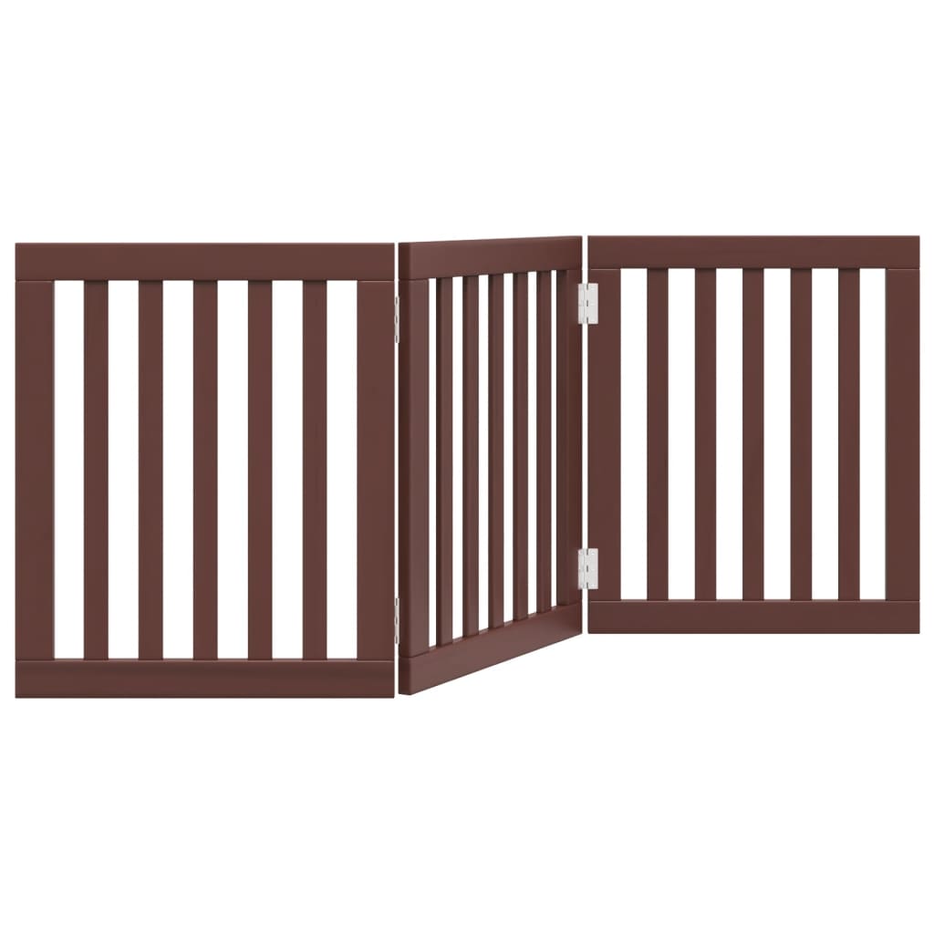 Vidaxl faltbares Hundegitter 3 Paneele 150 cm Pappelholz braun