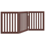 Vidaxl faltbares Hundegitter 3 Paneele 150 cm Pappelholz braun