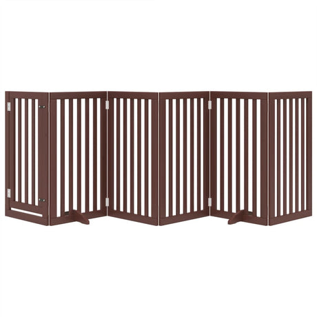 Vidaxx faltbares Hundegitter 6 Paneele 300 cm Pappelholz braun