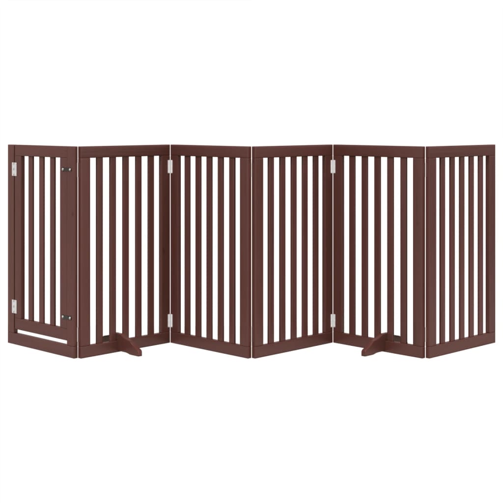 Vidaxx faltbares Hundegitter 6 Paneele 300 cm Pappelholz braun
