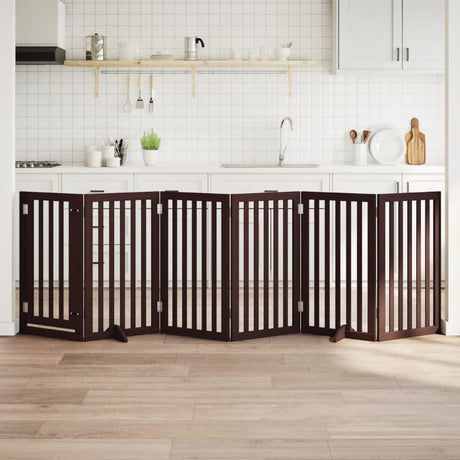 Vidaxx faltbares Hundegitter 6 Paneele 300 cm Pappelholz braun