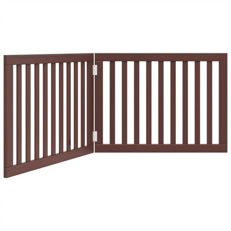 Vidaxx faltbares Hundegitter 2 Paneele 160 cm Pappelholz braun