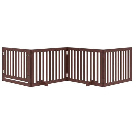 Vidaxx faltbares Hundegitter 4 Paneele 320 cm Pappelholz braun