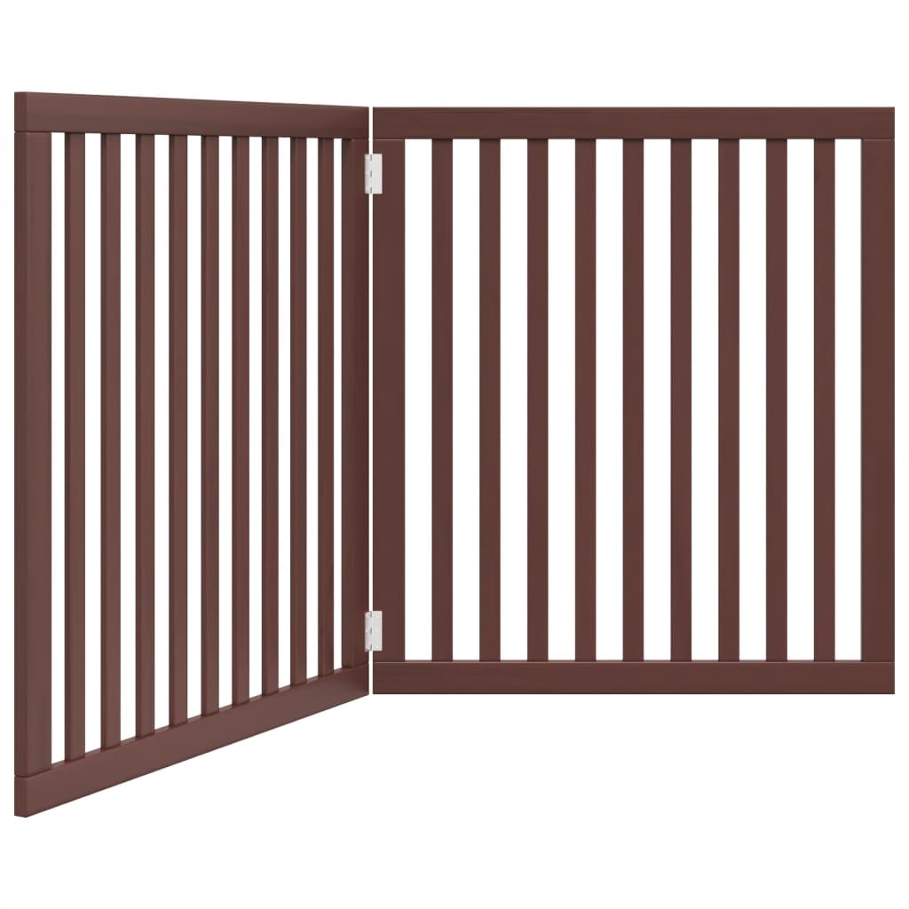 Vidaxx faltbares Hundegitter 2 Paneele 160 cm Pappelholz braun