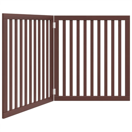 Vidaxx faltbares Hundegitter 2 Paneele 160 cm Pappelholz braun