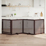 Vidaxx faltbares Hundegitter 4 Paneele 320 cm Pappelholz braun